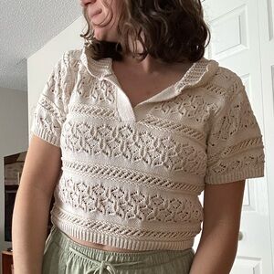 Crochet Knit Short Sleeve